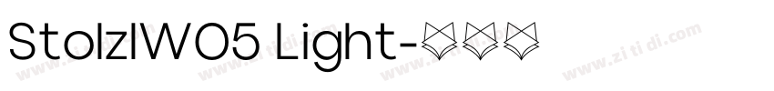 StolzlW05 Light字体转换